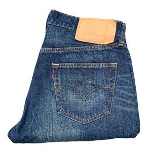 VINTAGE 2002 Levi's Blank Tab Jeans Size 32 Blue